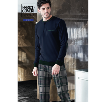 PIGIAMA UOMO M/L EP2060 Tellini S.r.l. Ingrosso Abbigliamento