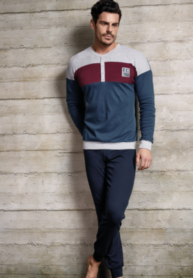 PIGIAMA UOMO M/L EP2124 Tellini S.r.l. Ingrosso Abbigliamento