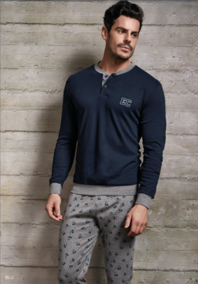 PIGIAMA UOMO M/L EP2128 Tellini S.r.l. Ingrosso Abbigliamento