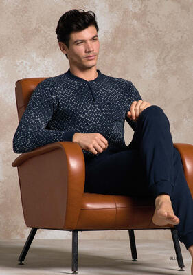 PIGIAMA UOMO M/L EP2182 Ingrosso Pigiami uomo Tellini S.r.l.