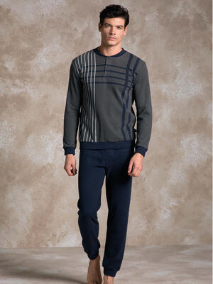 PIGIAMA UOMO M/L EP2184 Tellini S.r.l. Ingrosso Abbigliamento