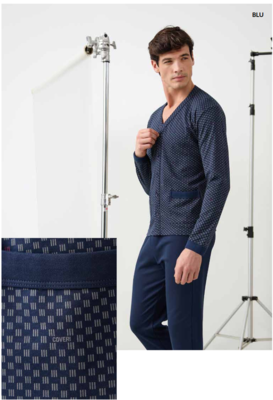 PIGIAMA APERTO UOMO M/L EP2205 Tellini S.r.l. Ingrosso Abbigliamento