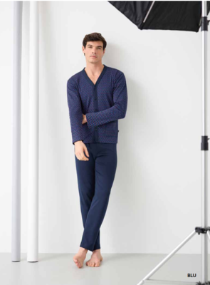 PIGIAMA APERTO UOMO M/L EP2207 Ingrosso ENRICO COVERI Tellini S.r.l.