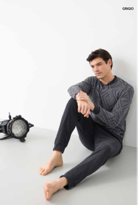 PIGIAMA UOMO M/L EP2214 Tellini S.r.l. Ingrosso Abbigliamento