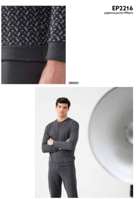 PIGIAMA UOMO M/L EP2216 Tellini S.r.l. Ingrosso Abbigliamento