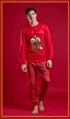 PIGIAMA NATALE UOMO M/L EP2230 Ingrosso ENRICO COVERI Tellini S.r.l.
