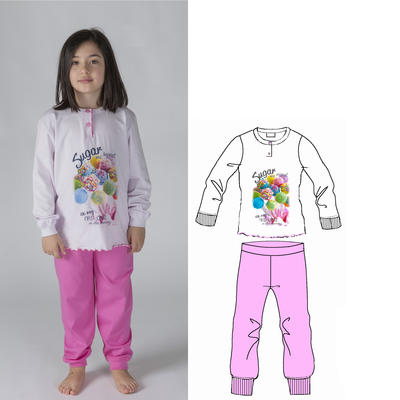 PIGIAMA BAMBINA M/L G30012 Tellini S.r.l. Ingrosso Abbigliamento