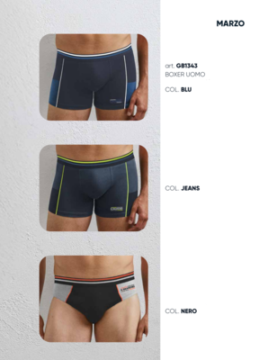TRIS BOXER UOMO GB1343 Tellini S.r.l. Ingrosso Abbigliamento
