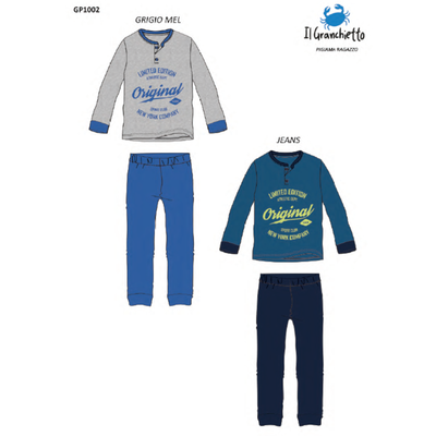 PIGIAMA RAGAZZO M/L GP1002 Tellini S.r.l. Ingrosso Abbigliamento
