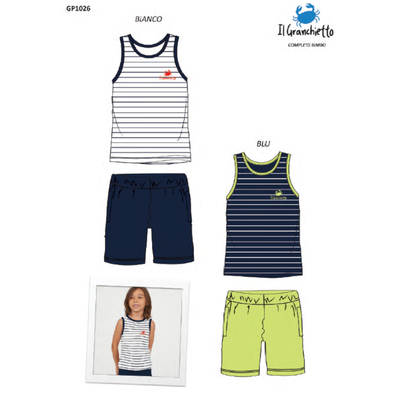 COMPLETO INTIMO BAMBINO S/L GP1026 Ingrosso IL GRANCHIO Tellini S.r.l.