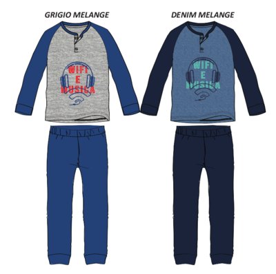 PIGIAMA RAGAZZO M/L GP1036 Tellini S.r.l. Ingrosso Abbigliamento