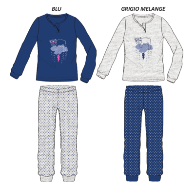 PIGIAMA BAMBINA M/L GP2026 Ingrosso IL GRANCHIO Tellini S.r.l.