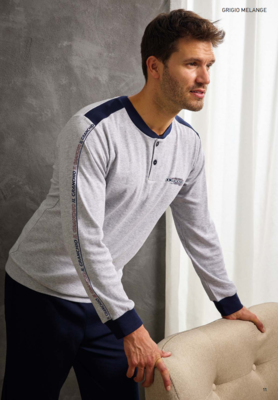 PIGIAMA UOMO M/L GP2086 Tellini S.r.l. Ingrosso Abbigliamento