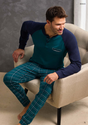 PIGIAMA UOMO M/L GP2088 Tellini S.r.l. Ingrosso Abbigliamento