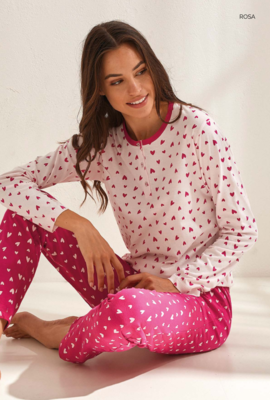 DAMENPYJAMAS M/L GP5093 Tellini S.R.L. Großhandelskleidung