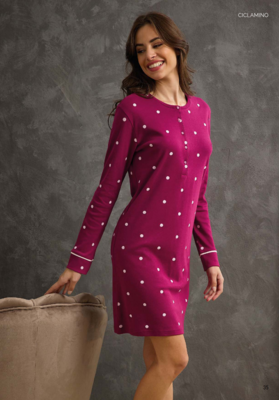 CAMICIA NOTTE DONNA M/L GP6105 Tellini S.r.l. Ingrosso Abbigliamento