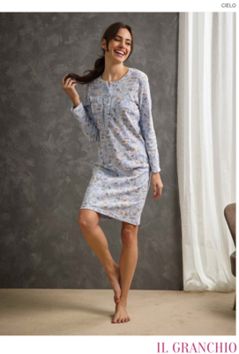 CAMICIA NOTTE DONNA M/L GP6130 Tellini S.r.l. Ingrosso Abbigliamento
