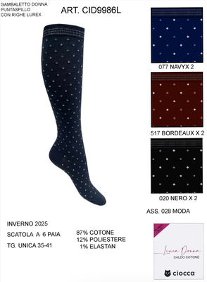 CALZINO LUNGO DONNA CID9986L Tellini S.r.l. Ingrosso Abbigliamento