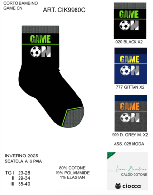 CALZINO CORTO BAMBINO CIK9980C Tellini S.r.l. Ingrosso Abbigliamento