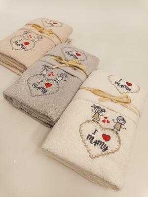 COMPLETO SPUGNA RICAMO 1+1 Tellini S.r.l. Ingrosso Abbigliamento