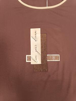 DAMEN-T-SHIRT MIT GESCHNITTENEM MUSTER M/M 825/ST25617 Tellini S.R.L. Großhandelskleidung