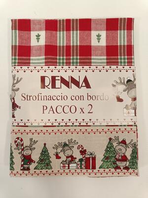SET 2PZ STROFINACCIO RENNA 50X70 Tellini S.r.l. Ingrosso Abbigliamento
