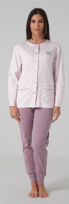 PIGIAMA APERTO DONNA M/L KF5032 Tellini S.R.L. Großhandelskleidung