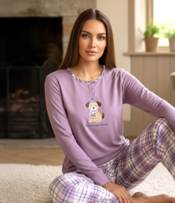 PIGIAMA SERAFINO DONNA M/L KI1078 Tellini S.R.L. Großhandelskleidung
