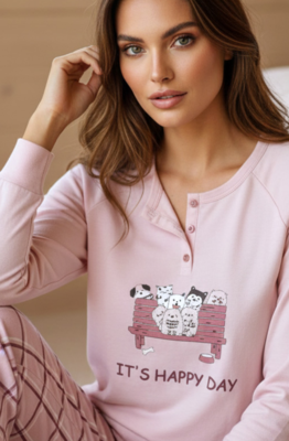 PIGIAMA SERAFINO DONNA M/L KI1099 Tellini S.r.l. Ingrosso Abbigliamento