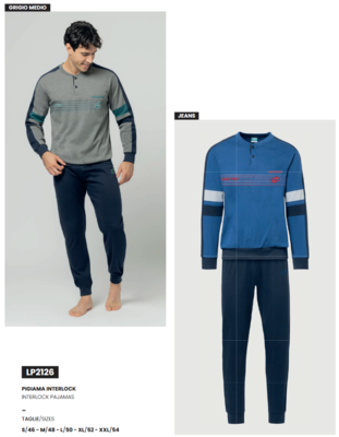 PIGIAMA UOMO M/L LP2126 Tellini S.R.L. Velkoobchodní oblečení