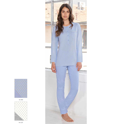 PIGIAMA APERTO DONNA M/L LO174431 Tellini S.r.l. Ingrosso Abbigliamento