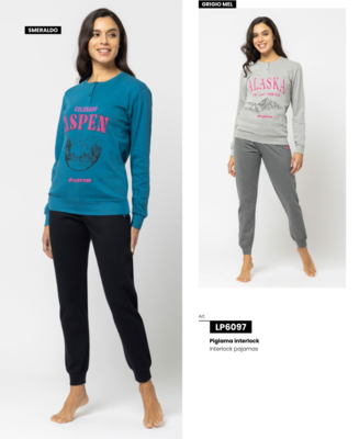 PIGIAMA DONNA M/L LP6097 Tellini S.r.l. Ingrosso Abbigliamento