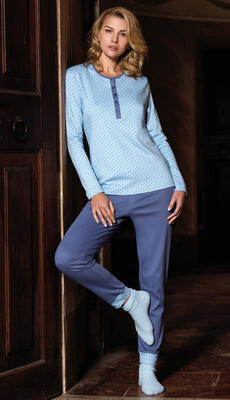 PIGIAMA SERAFINO DONNA M/L BI15 Ingrosso SIE'LEI Tellini S.r.l.
