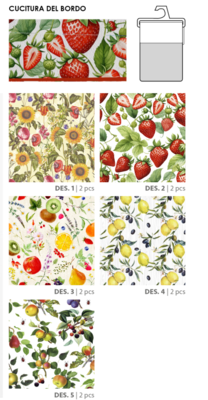 TOVAGLIA 12P SPLASH MULTIFRUTTA 140X230 Tellini S.r.l. Ingrosso Abbigliamento