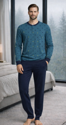 PIGIAMA SERAFINO UOMO M/L NPB497 Tellini S.r.l. Ingrosso Abbigliamento