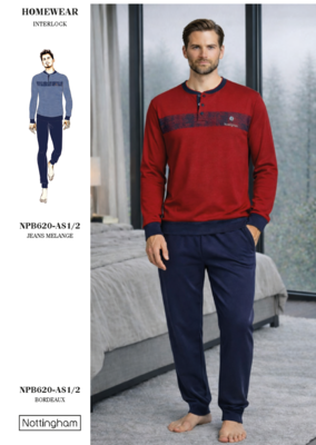 PIGIAMA SERAFINO UOMO M/L NPB620 Tellini S.r.l. Ingrosso Abbigliamento