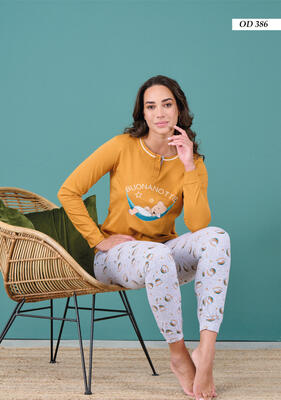 DAMEN-SERAFINO-PYJAMAS M/L OD386 Tellini S.R.L. Großhandelskleidung