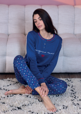 PIGIAMA SERAFINO DONNA  M/L OD466 Tellini S.r.l. Ingrosso Abbigliamento