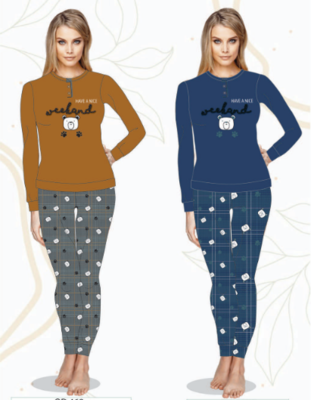 PIGIAMA SERAFINO DONNA  M/L OD468 Tellini S.r.l. Ingrosso Abbigliamento