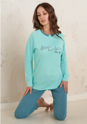 PIGIAMA DONNA M/L OD551 Tellini S.r.l. Ingrosso Abbigliamento