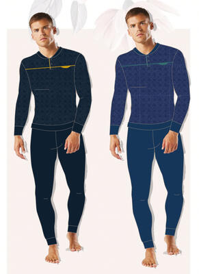 HERREN-SERAFINO-PYJAMAS M/L OU443 Tellini S.R.L. Großhandelskleidung