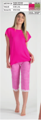 DAMEN-PYJAMA M/M P9128 Tellini S.R.L. Großhandelskleidung