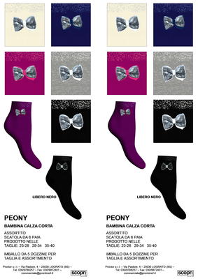 CALZINO BAMBINA PEONY Tellini S.r.l. Ingrosso Abbigliamento