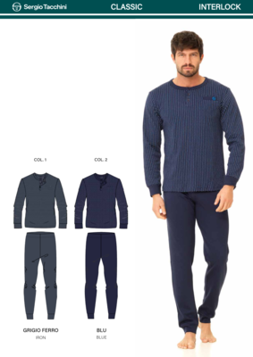 HERREN-PYJAMA M/L PGI40 A3/B3 Tellini S.R.L. Großhandelskleidung