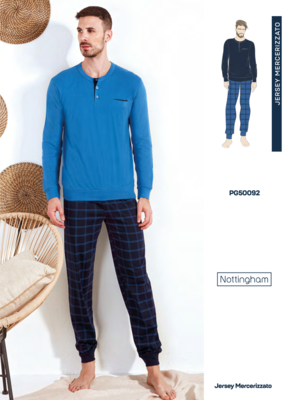 PIGIAMA SERAFINO UOMO M/L PG50092 Tellini S.r.l. Ingrosso Abbigliamento