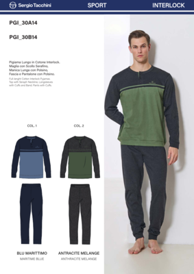 PIGIAMA SERAFINO UOMO PGI30 A14/B14 Tellini S.r.l. Ingrosso Abbigliamento