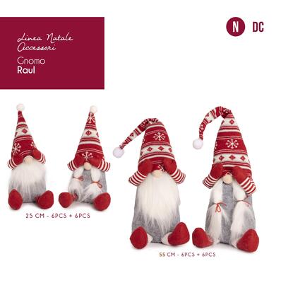 DECORAZIONE GNOMO RAUL 25CM Ingrosso Tessile Casa Tellini S.r.l.
