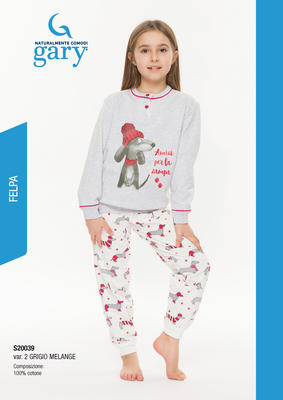 PIGIAMA BAMBINA M/L S20056 GARY | Ingrosso PIGIAMI 0/16 ANNI - 6