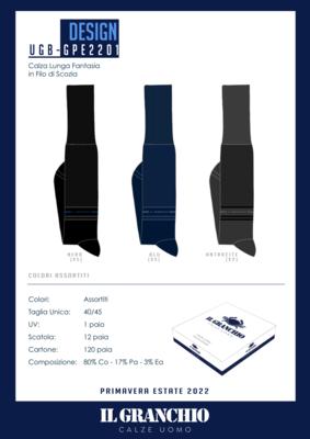 CALZINO LUNGO UOMO UGBGPE2201 Ingrosso Calzetteria uomo Tellini S.r.l.