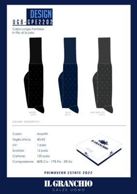 CALZINO LUNGO UOMO UGBGPE2202 Ingrosso Calzetteria uomo Tellini S.r.l.